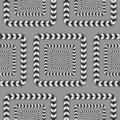 Optical Illusion, Vector Seamless Pattern. Royalty Free Stock Photo