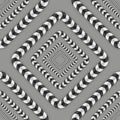 Optical Illusion Vector Seamless Pattern. Royalty Free Stock Photo