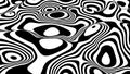 Optical illusion wave. Abstract 3d black and white illusions. Horizontal lines stripes pattern or background with wavy distortion Royalty Free Stock Photo