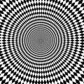 Optical illusion zoom black and white background