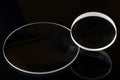 Optical lenses of photographic lens with black background Royalty Free Stock Photo