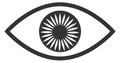 Optical logo. Eye black icon. Eyesight symbol