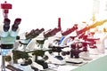 Optical microscopes in store Royalty Free Stock Photo