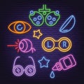 Optical neon icons