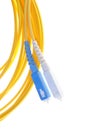 Optical patch cord SC with blue and white connectors