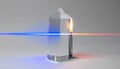 Optical Prism Refracting Light into a Spectrum Royalty Free Stock Photo