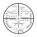 Optical sight crazy set scales. Military target.