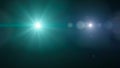 Optical Solar Light Lens Flare Effect Isolated On Black Background. Lens Flare Effects Royalty Free Stock Photo