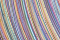Optical telecommunication cables, abstract data flow and computer network colorful background