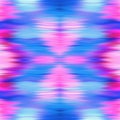 Optical tie dye kaleidoscope blur texture background. Seamless washed out symmetry ombre effect. 80s style retro Royalty Free Stock Photo