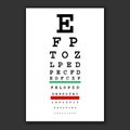 Optical vision test vector chart