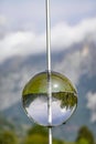 CASTELPIETRA, TONADICO, ITALY, 22 OCTOBER, 2023: Crystal balls decoration in Parco Naturale Pale di San Martino, Italy, Europe Royalty Free Stock Photo