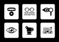 Optician icons set