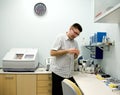 Optician at work. Royalty Free Stock Photo