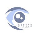 Optics eye care logo symbol, vector Illustration