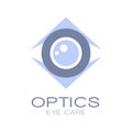 Optics logo symbol, oculist sign vector Illustration