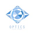 Optics logo symbol, vector Illustration