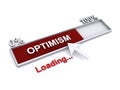 Optimism loading on white Royalty Free Stock Photo