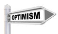 Optimism. The signpost