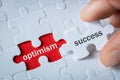 Optimism and success, concept, positive attitude, goal achievement Royalty Free Stock Photo