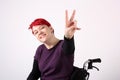 Optimistic Girl in wheelchair Royalty Free Stock Photo