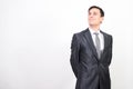 Optimistic man in suit Royalty Free Stock Photo