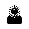 Black solid icon for Optimistic, sanguine and hopeful