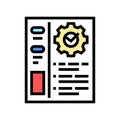 optimization of accounting color icon vector illustration