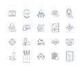 Optimization and fine-tuning line icons collection. Refinement, Streamlining, Optimization, Improving, Enhancing