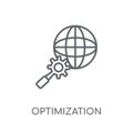 Optimization linear icon. Modern outline Optimization logo conce