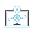 optimization method line icon, outline symbol, vector illustration, concept sign