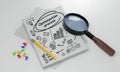 Optimization Software Technology Process System Business concept. Business, Technology, Internet and network concept
