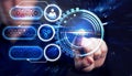 Optimization Software Technology Process System Business concept. Business, Technology, Internet and network concept