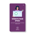 optimize website page speed vector