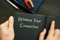 Optimize Your Connection sign on the page Royalty Free Stock Photo