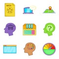 Optimized code icons set, cartoon style Royalty Free Stock Photo