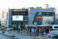 Istanbul traffic at rush hour and optimum mall Royalty Free Stock Photo