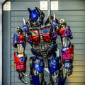 Optimus Prime greeting visitors at Sci-fi City Royalty Free Stock Photo