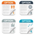 Option Backgrounds with Folding Paper Corner