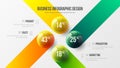 4 option business infographic presentation vector 3D colorful balls illustration.