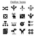 Option, Choice, Selection icon set