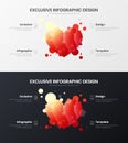 4 option heart marketing analytics vector illustration template. Business data design layout set. Statistics infographic bundle. Royalty Free Stock Photo