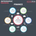 6 option infographic design template