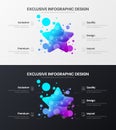 5 option star marketing analytics vector illustration template. Business data design layout set. Statistics infographic bundle. Royalty Free Stock Photo