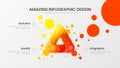 3 option triangle marketing analytics vector illustration template. Business data design. Delta organic statistics infographic.