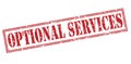 Optional services red stamp Royalty Free Stock Photo