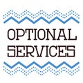 OPTIONAL SERVICES stamp on white background Royalty Free Stock Photo