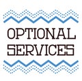 OPTIONAL SERVICES stamp on white background