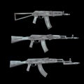 Options for Kalashnikov assault rifles. Barillef isolated Royalty Free Stock Photo