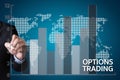 OPTIONS TRADING investment in option trade of trader Business co Royalty Free Stock Photo